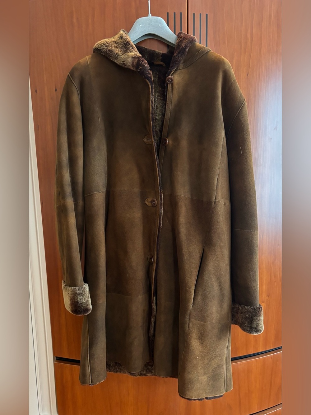 Women’s Brown Shearling Coat - Classic Winter Outerwear